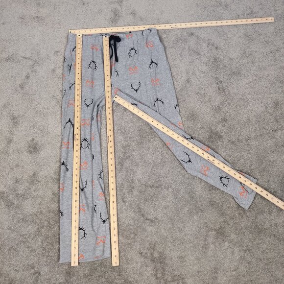 Realtree Men's Pajama Bottom Size M Gray Cotton Viscose Sleepwear Logo Print - Picture 5 of 9